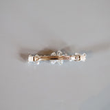 Clear White Flower Barrette