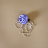 Purple Rose Hair Clip