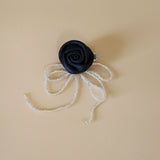 Black Rose Hair Clip
