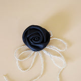 Black Rose Hair Clip