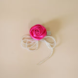 Pink Rose Hair Clip