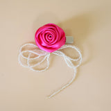 Pink Rose Hair Clip