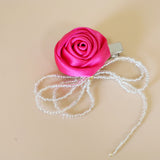 Pink Rose Hair Clip