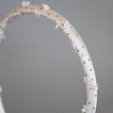Tight Headband White Gold Dot with White