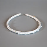 Tight Headband White Gold Dot with White