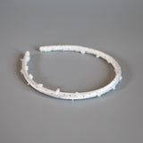 Tight Headband White Gold Dot with White