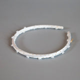 Tight Headband White Gold Dot with White