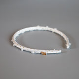 Tight Headband White Gold Dot with White