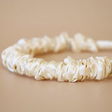 Gather Headband Satin Milky White
