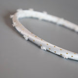 Tight Headband White Gold Dot with White