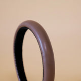 Slender Headband Eco Brown Leather No Studs