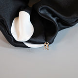 Black White Big Dot Scrunchie
