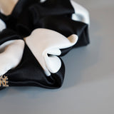 Black White Big Dot Scrunchie