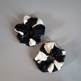 Black White Big Dot Scrunchie