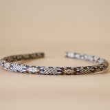 Tight Headband White Brown Blue