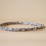 Tight Headband White Brown Blue