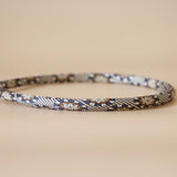 Tight Headband White Brown Blue
