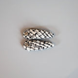 RE Hair Pin White Black Tweed