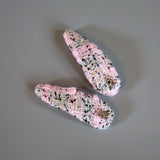 RE Hair Pin Pink Black Tweed
