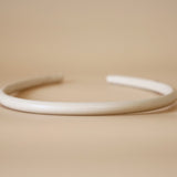 Tight Headband Eco Beige Leather No Studs