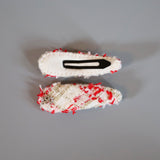 RE Hair Pin White Red Tweed