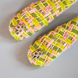 RE Hair Pin Green Pink Tweed