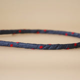 Tight Headband Blue Gray Dot No Studs