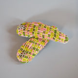 RE Hair Pin Green Pink Tweed