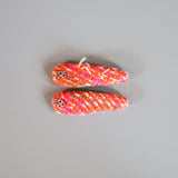 RE Hair Pin Red Pink Tweed