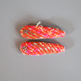 RE Hair Pin Red Pink Tweed