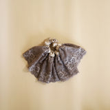 Big Frills Scrunchie Brown Beige