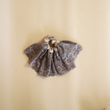 Big Frills Scrunchie Brown Beige
