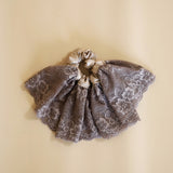 Big Frills Scrunchie Brown Beige