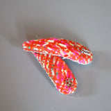 RE Hair Pin Red Pink Tweed