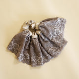 Big Frills Scrunchie Brown Beige