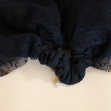 Big Frills Scrunchie Black