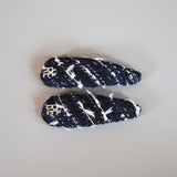 RE Hair Pin Navy Tweed