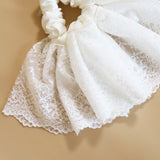 Big Frills Scrunchie White