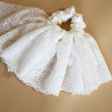 Big Frills Scrunchie White