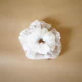 Double Lace Scrunchie White Pearl