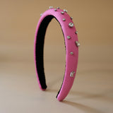 Slender Headband Pink Silver