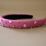 Slender Headband Pink Silver