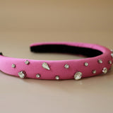 Slender Headband Pink Silver