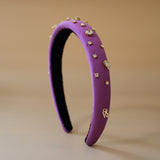 Slender Headband Purple Gold