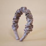 Wide Gather Headband Red Check