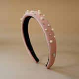 Slender Headband Pale Pink Pearl