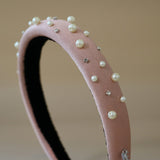 Slender Headband Pale Pink Pearl