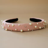 Slender Headband Pale Pink Pearl