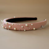 Slender Headband Pale Pink Pearl