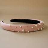 Slender Headband Pale Pink Pearl